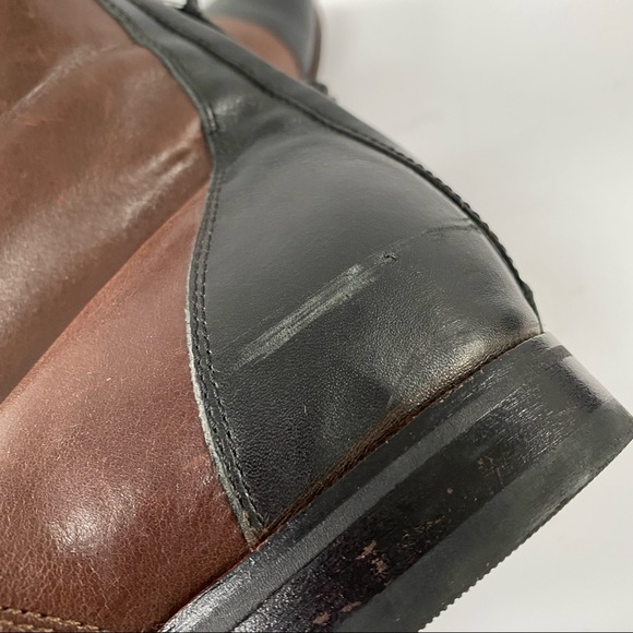 La Mundial 1906  Handmade High Top Brown Leather Boots Size 9 ($750) main image 7